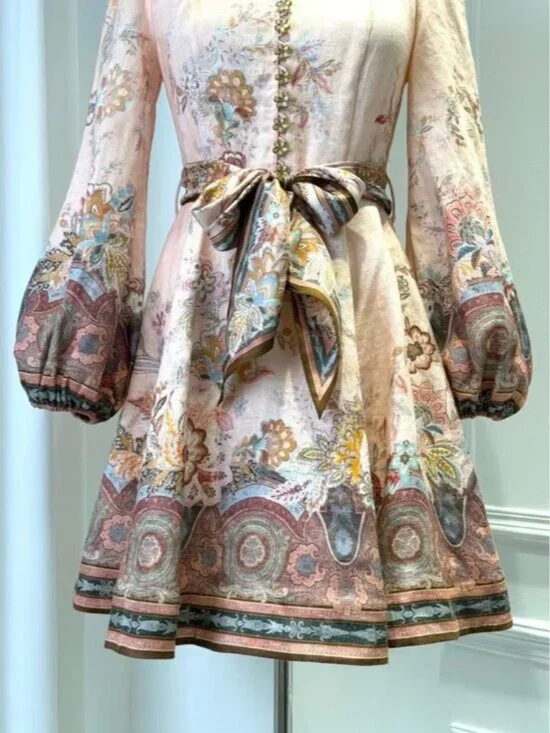 Zimmermann Alchemy Button Mini Dress - Picture 3 of 9